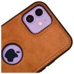 iPhone 12 Pro Case - Leather Case For iPhone 12 Pro - Logo View, Actual Stich Effect - High Quality Leather iPhone 12 Pro Case - Image 4