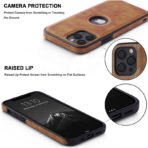 iPhone 12 Pro Case - Leather Case For iPhone 12 Pro - Logo View, Actual Stich Effect - High Quality Leather iPhone 12 Pro Case - Image 12