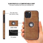 iPhone 11 Pro Max Case - Leather Case For iPhone 11 Pro Max - Logo View, Actual Stich Effect - High Quality Leather iPhone 11 Pro Max - Image 3