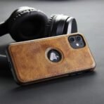 iPhone 12 Pro Case - Leather Case For iPhone 12 Pro - Logo View, Actual Stich Effect - High Quality Leather iPhone 12 Pro Case - Image 2